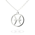 Silver Necklace Pisces Zodiac 43+3