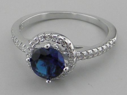 Silver Ring Adr027 Sapphire
