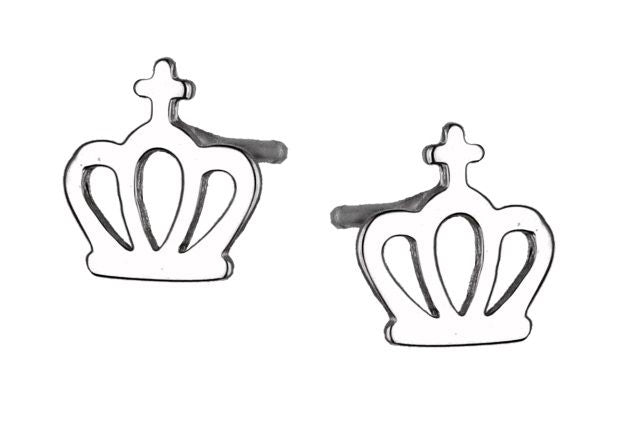 Silver Earrings Crown