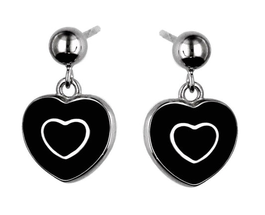 Silver Earrings Heart