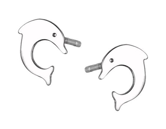 Silver Earrings Dolphin