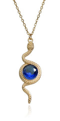 Silver Necklaces 43+3 gold plated blue steel jade
