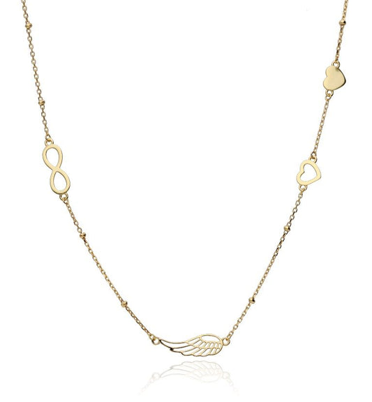 Silver Necklace 43+3 Gold Plated