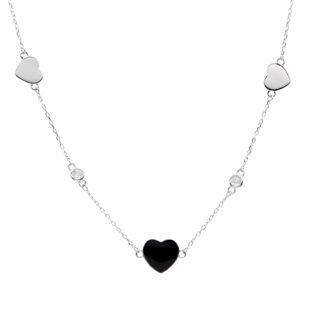 Silver Necklace 43+3 Heart