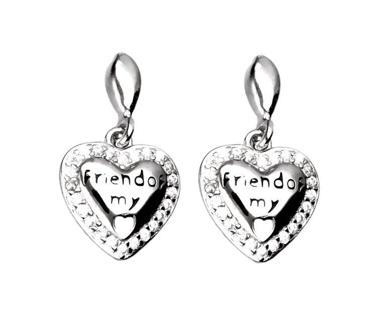 Silver Earrings Heart