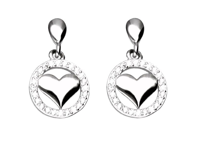 Silver Earrings Heart