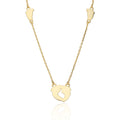 Silver Necklace 43+3 Gold Plated Foot