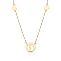 Silver Necklace 43+3 Gold Plated Foot