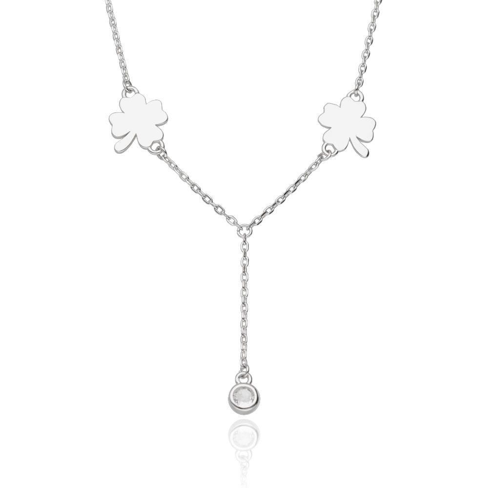 Silver Necklace 43+3 Clover