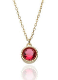 Silver Necklace Gold Plated 43+3 Red Steel Jade