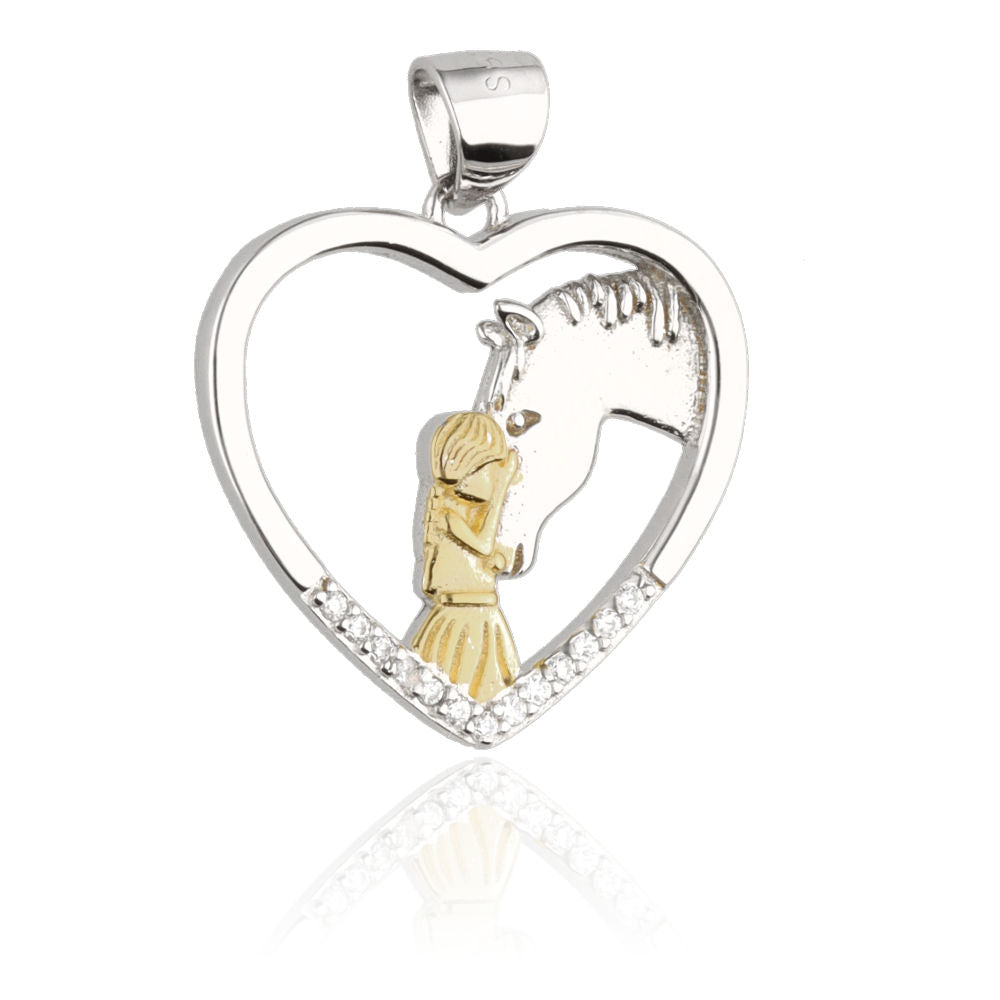Silver Pendant Rhodium&Gold Plated