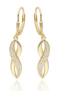 Silver Earrings gold plated English long 20.5m