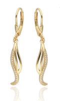 Silver Earrings gold plated long