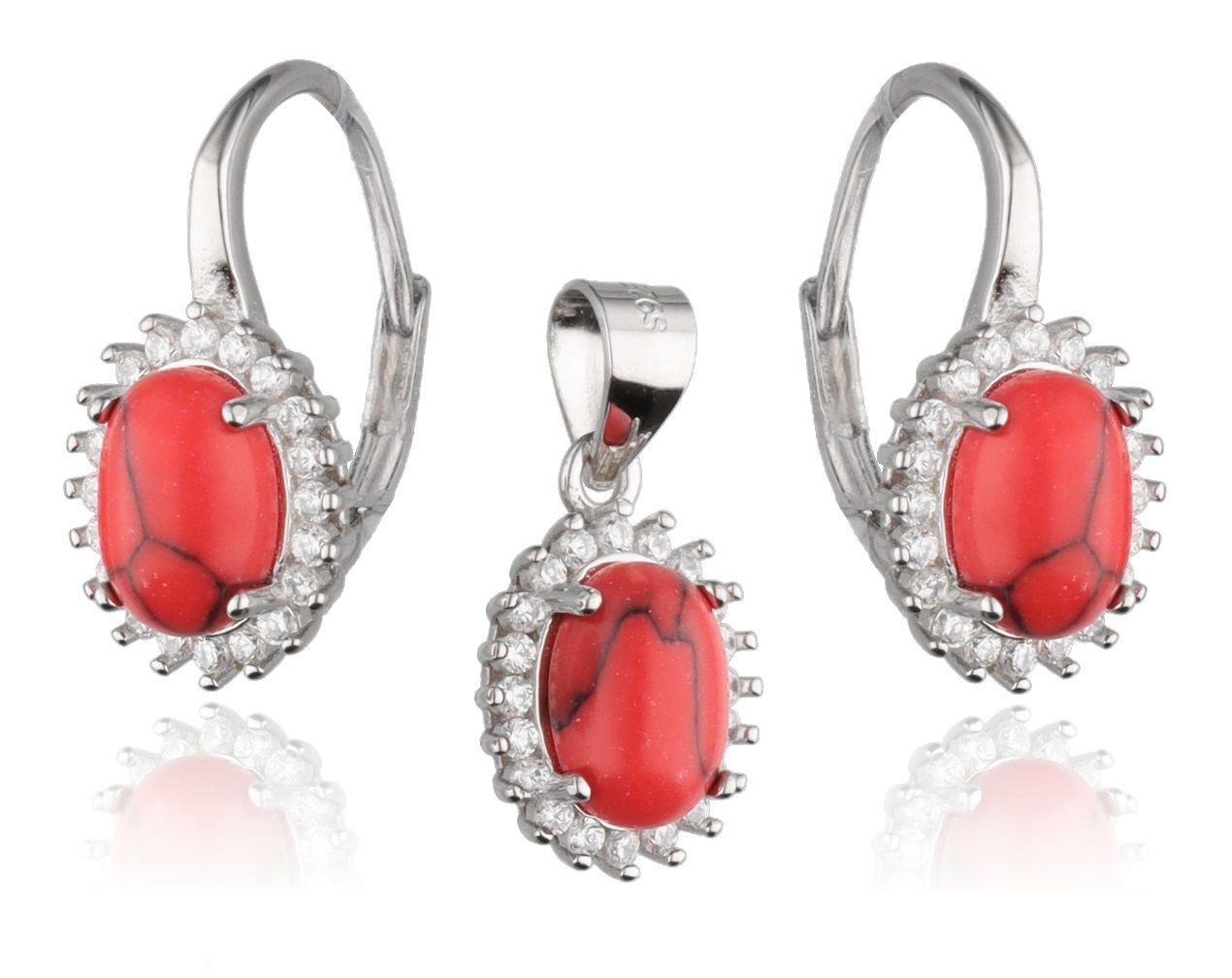 Silver Jewelry Set Pinus Korainsis