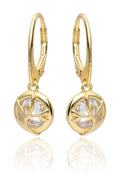 Silver Earrings Gold Plated English Long