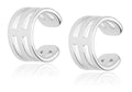 Silver Earrings Ear Cup