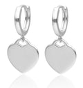 Silver Earrings Heart