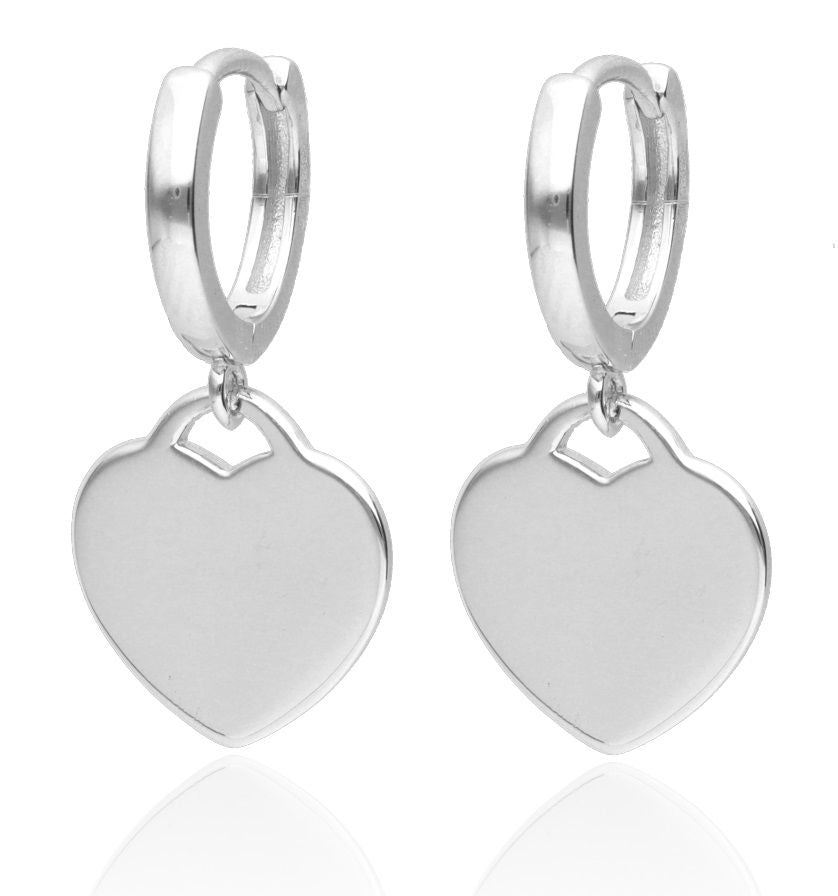 Silver Earrings Heart