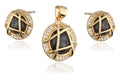 Silver Jewelry Set Gold Plated Larvikit