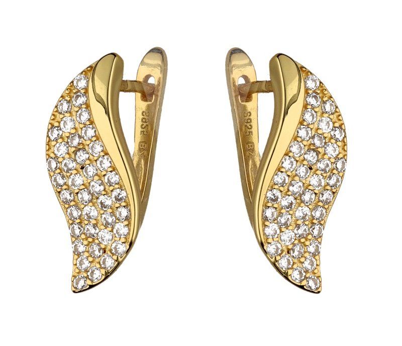 Silver Earrings Gold Plated