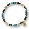 Silver Bracelet -30% Obsidian Hematite Apatite IIIolite