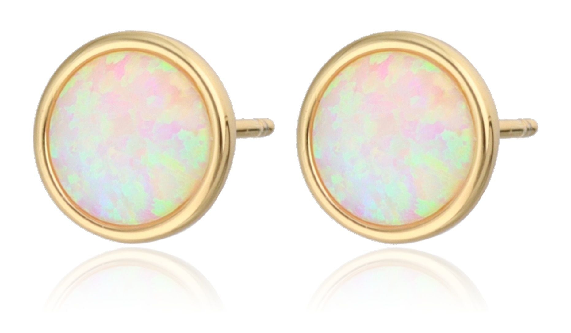 Silberohrringe Opal OP16 8.6m