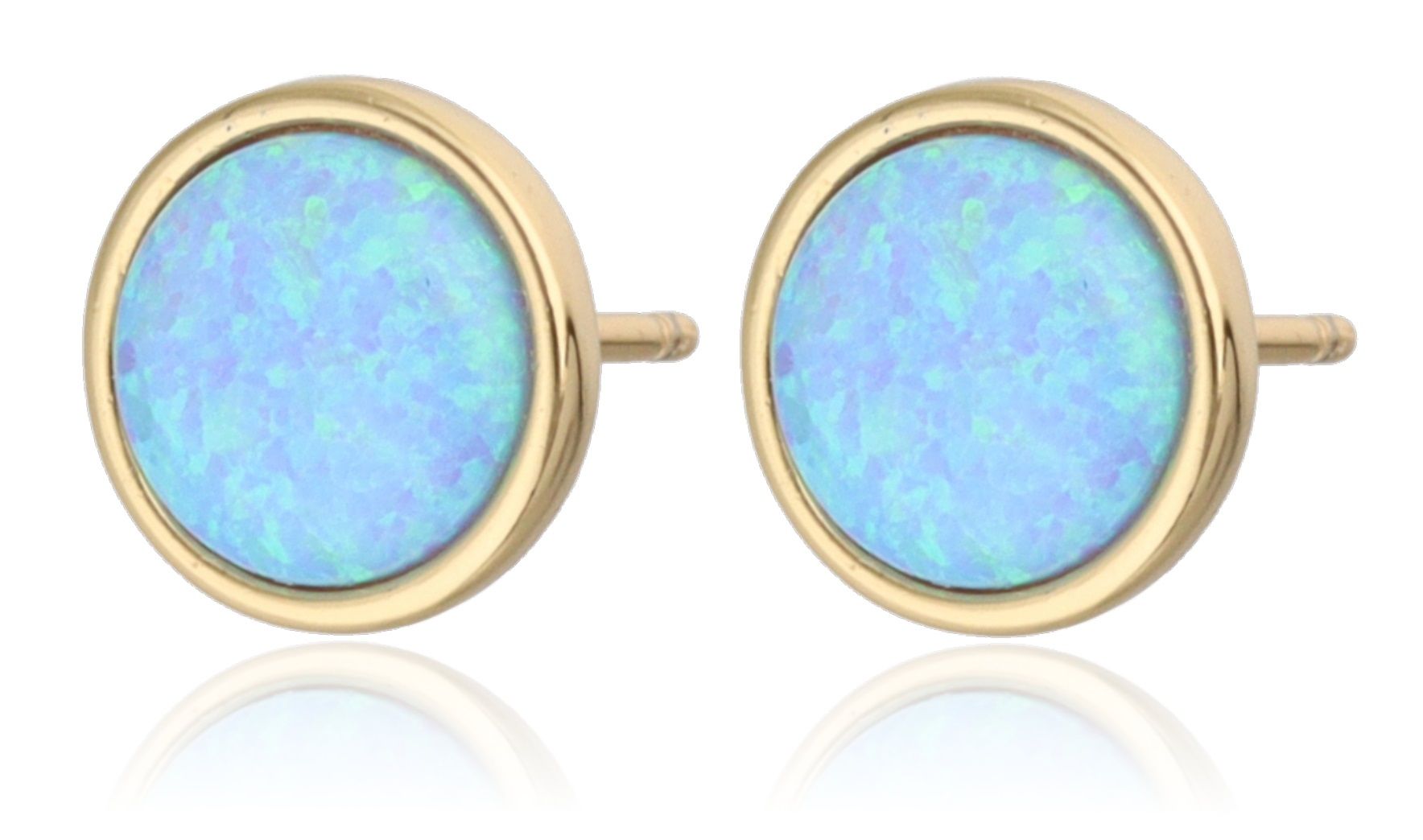 Silberne Ohrringe Opal OP06 8.6m