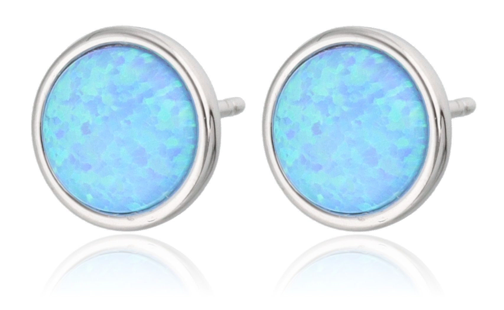 Silver Earrings opal OP06