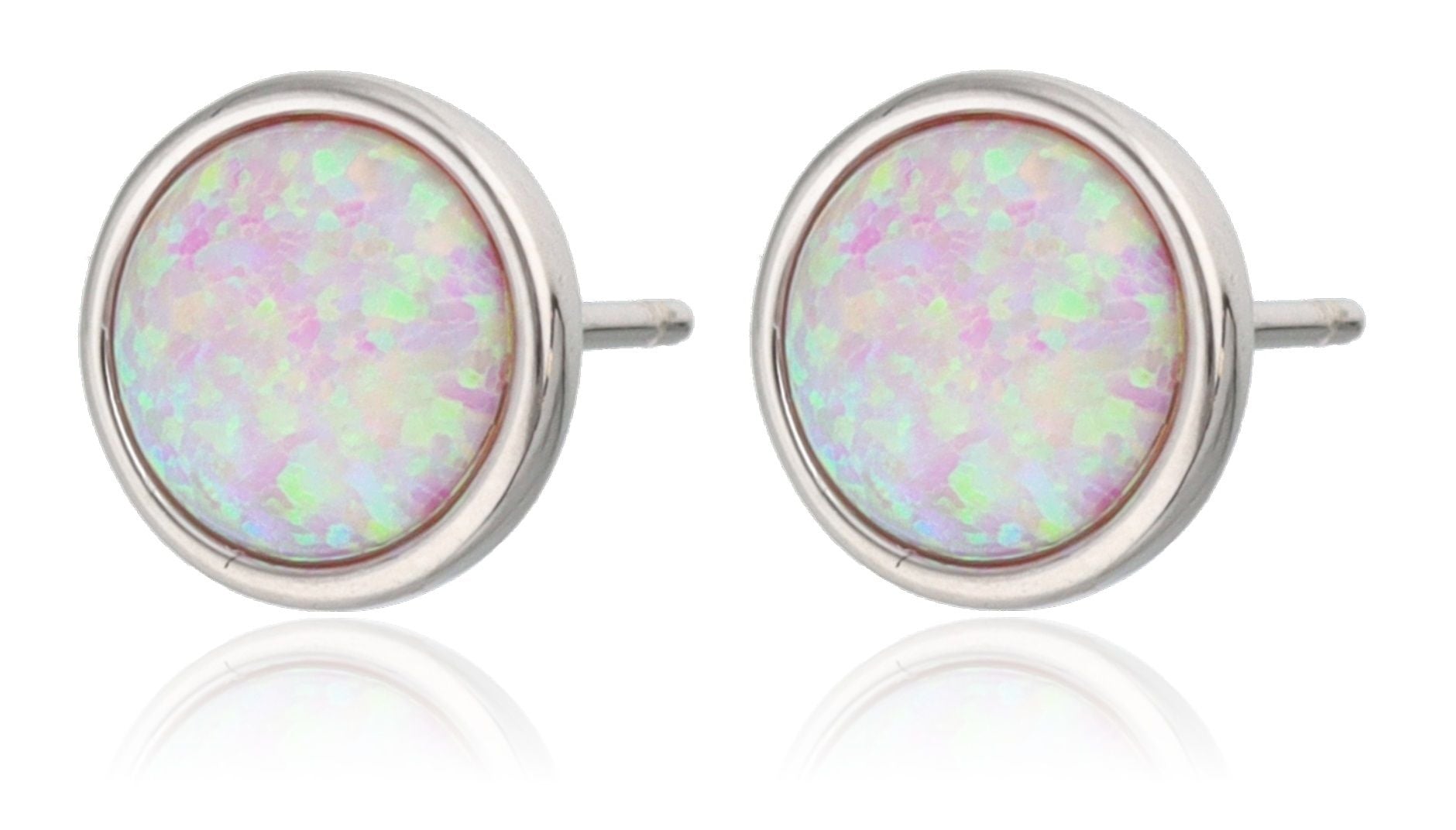 Silver Earrings opal OP08 8.6m