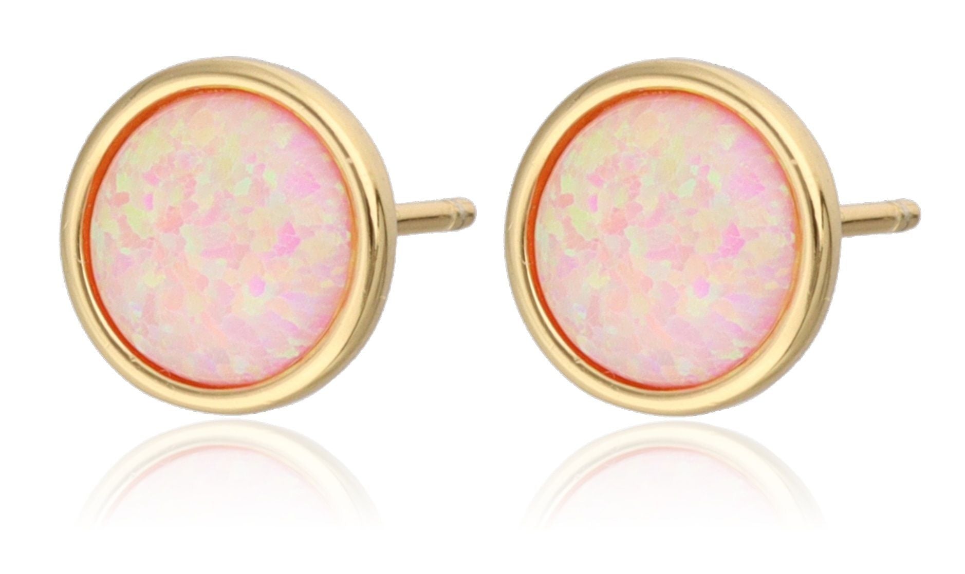Silver Earrings opal O08 8.6m