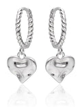 Silver Earrings Heart