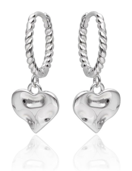 Silver Earrings Heart