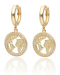Silver Earrings Gold Plated Earth