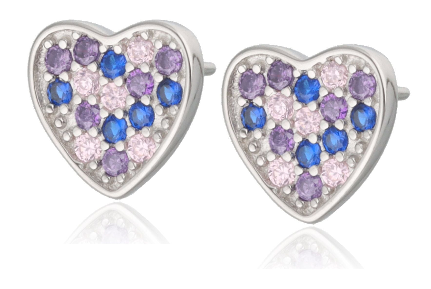 Silver Earrings NEW heart 10m