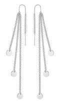 Silberne Ohrringe gezogen 9 cm