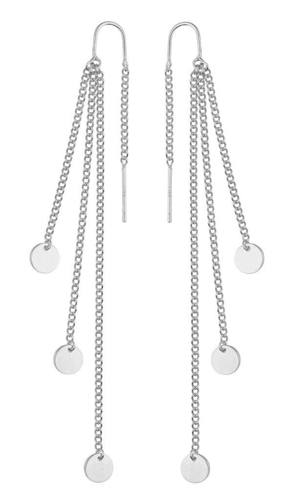 Silberne Ohrringe gezogen 9 cm