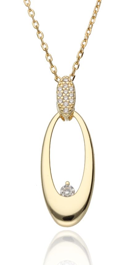 Silver Necklace Gold Plated 27M