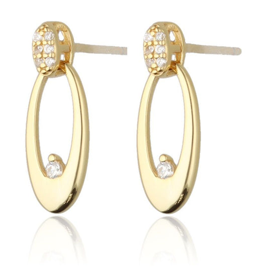 Silver Earrings Gold Plated