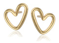Silver Earrings gold plated heart 10m