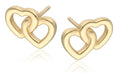 Silver Earrings gold plated heart 10.8m
