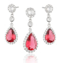 Silber Schmuckset Rubin