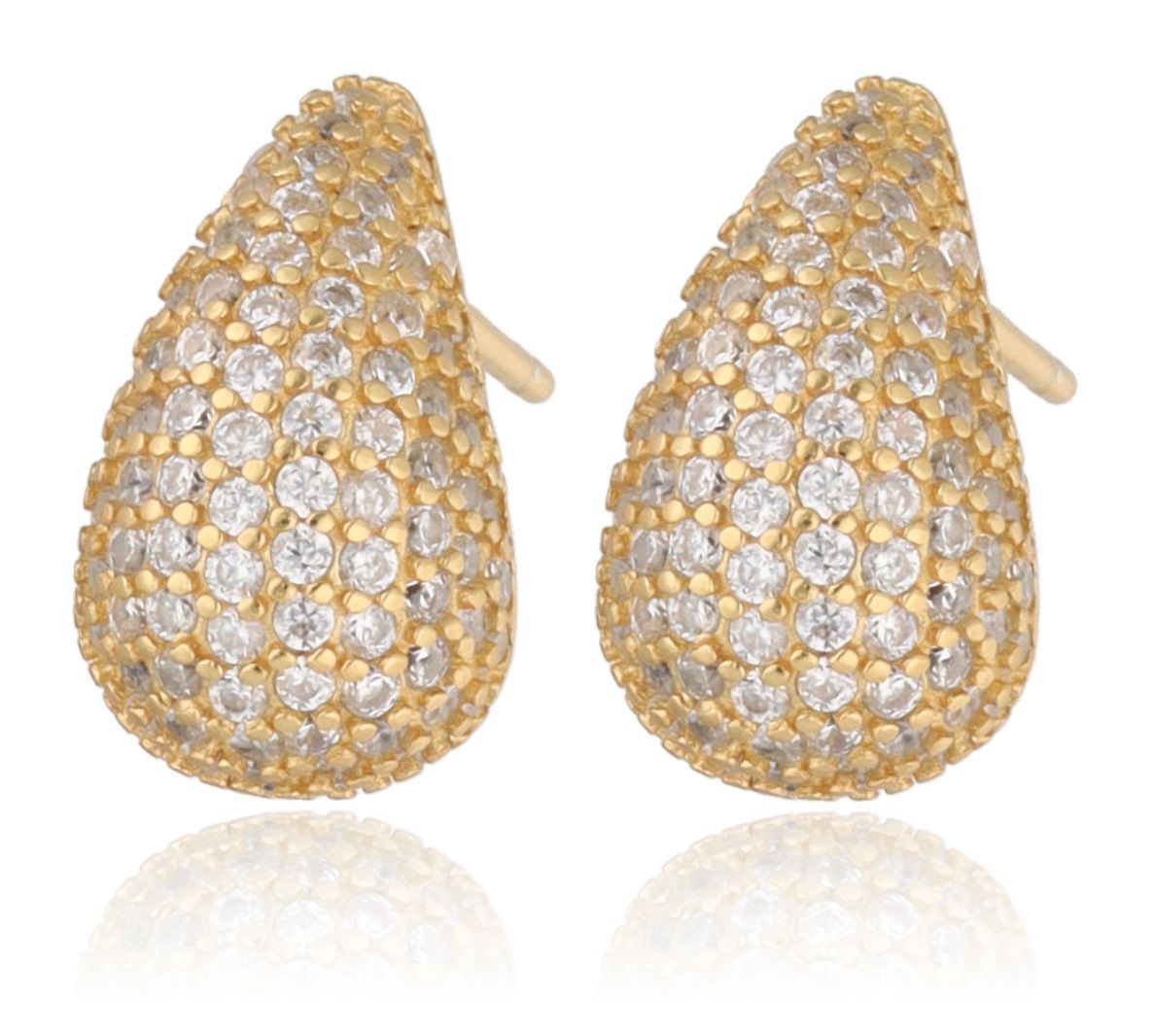 Silver Earrings Drop Gold Plated