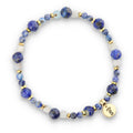 Silver Bracelet -30% Lapis Lazuli, Aquamarine, Hematite