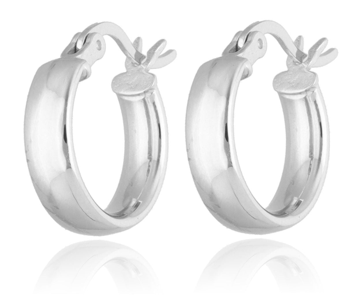 Silver Earrings Flattened 4X15