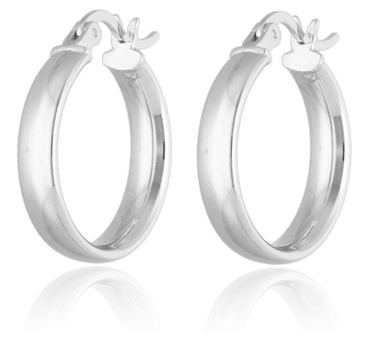 Silver Earrings Flattened 4X20