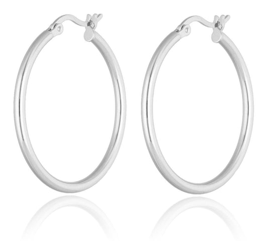 Silver Earrings Round 2X30