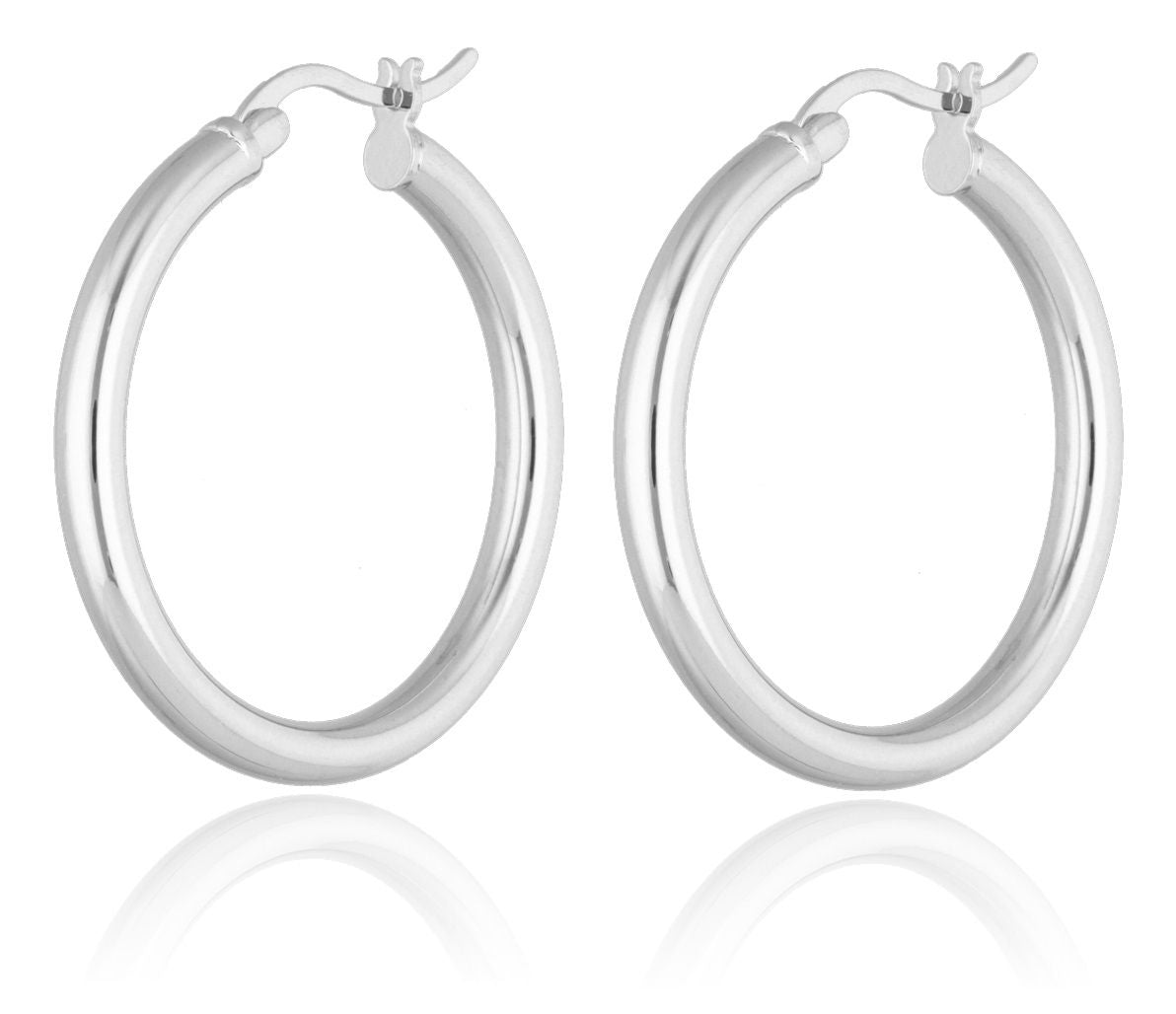 Silver Earrings Round 3X30