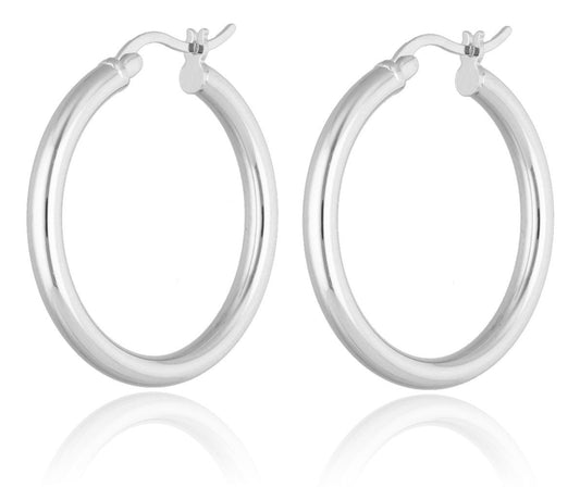 Silver Earrings Round 3X30