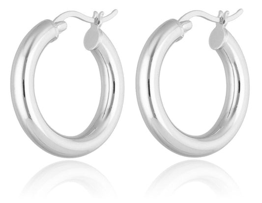 Silver Earrings Round 4X25
