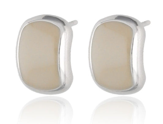 Silver Earrings with Agate Stone
